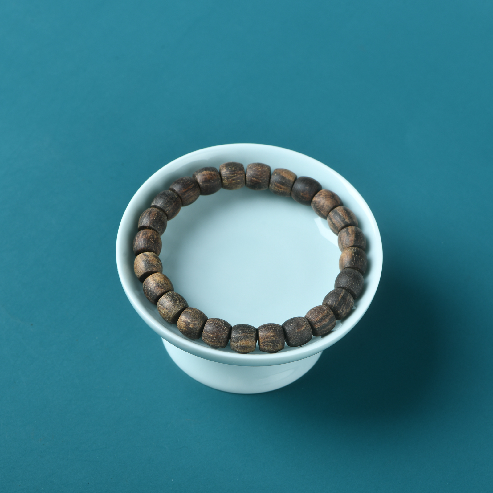 巴布亚贡木8x9直切桶珠砂磨手串（多样性发其一）