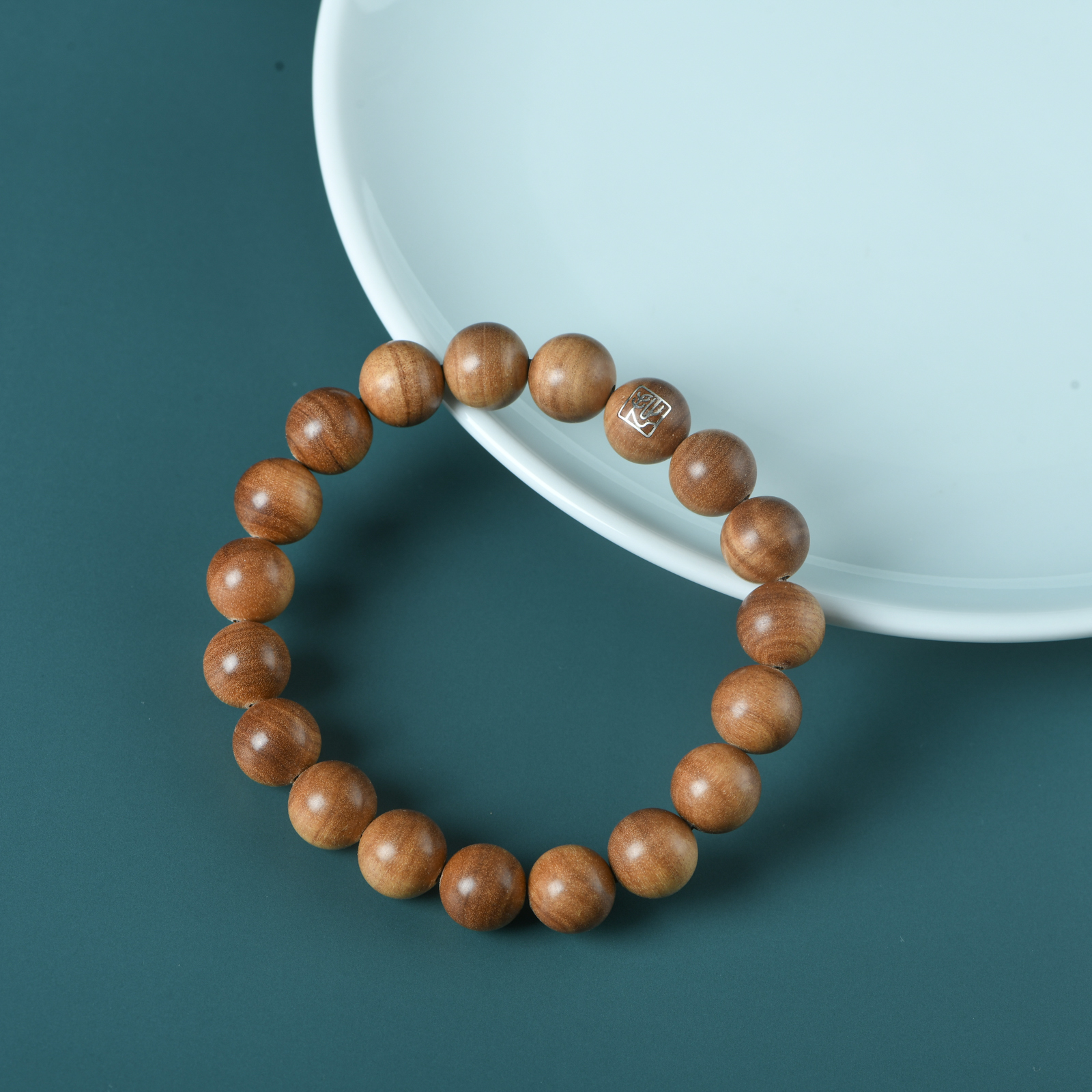 印度老山檀香淳化老料横纹黑肉1.0手串原拙限量款