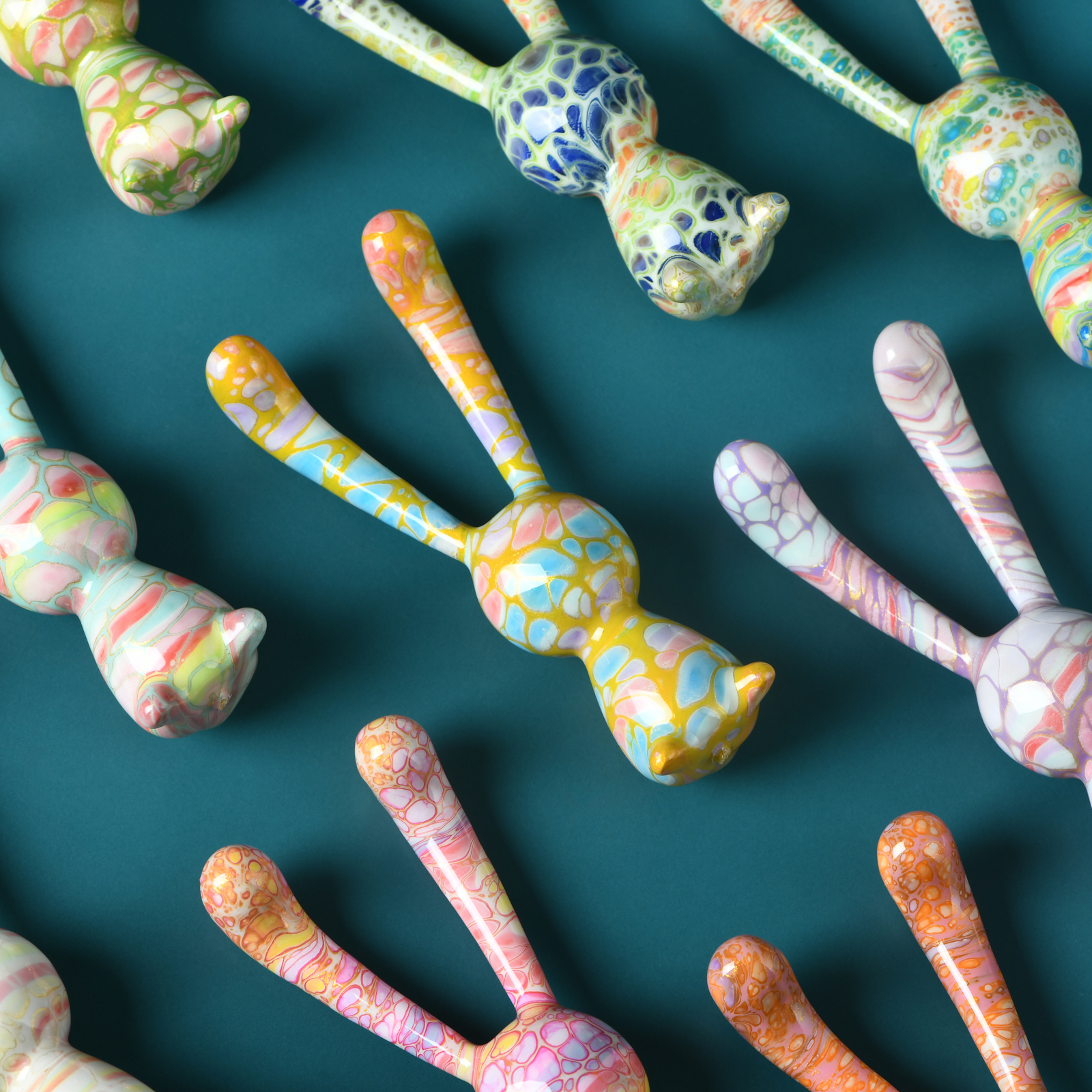 大漆大耳朵兔刮刮按摩器 （多样性发其一）