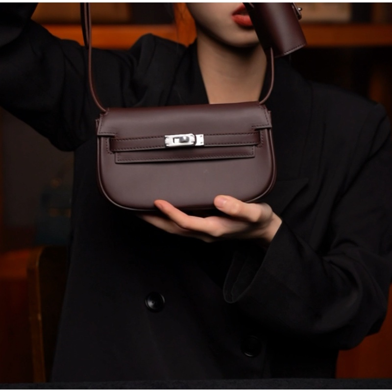 LEATHER BAG STUDIO 原创高定“饺子”真皮包-H1349