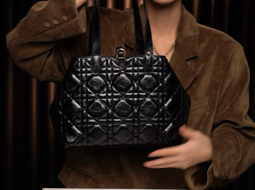 LEATHER BAG STUDIO 原创高定 ”迪迪“ 真皮包-H1396