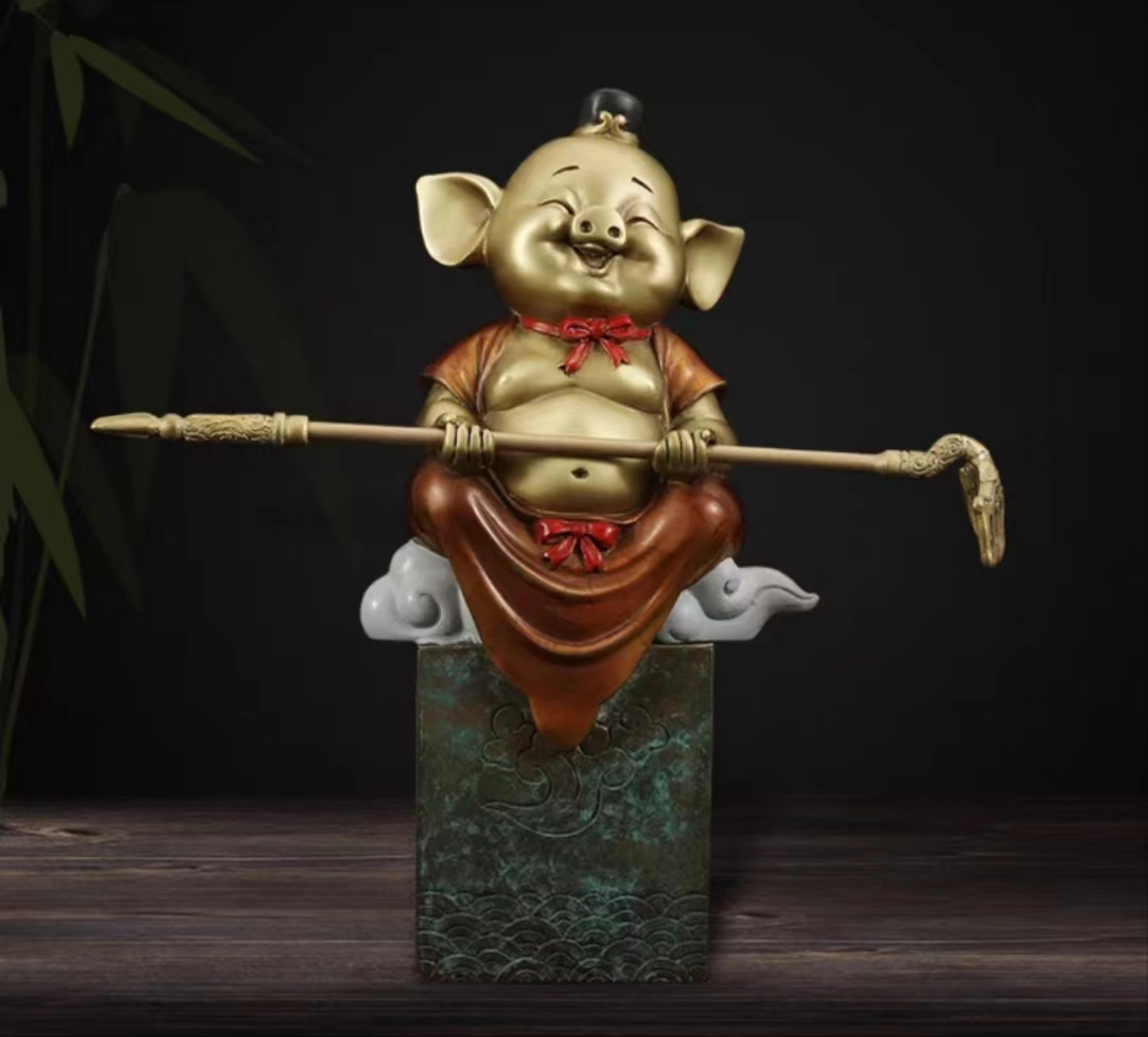铜雕工艺品源头猪八戒高度30