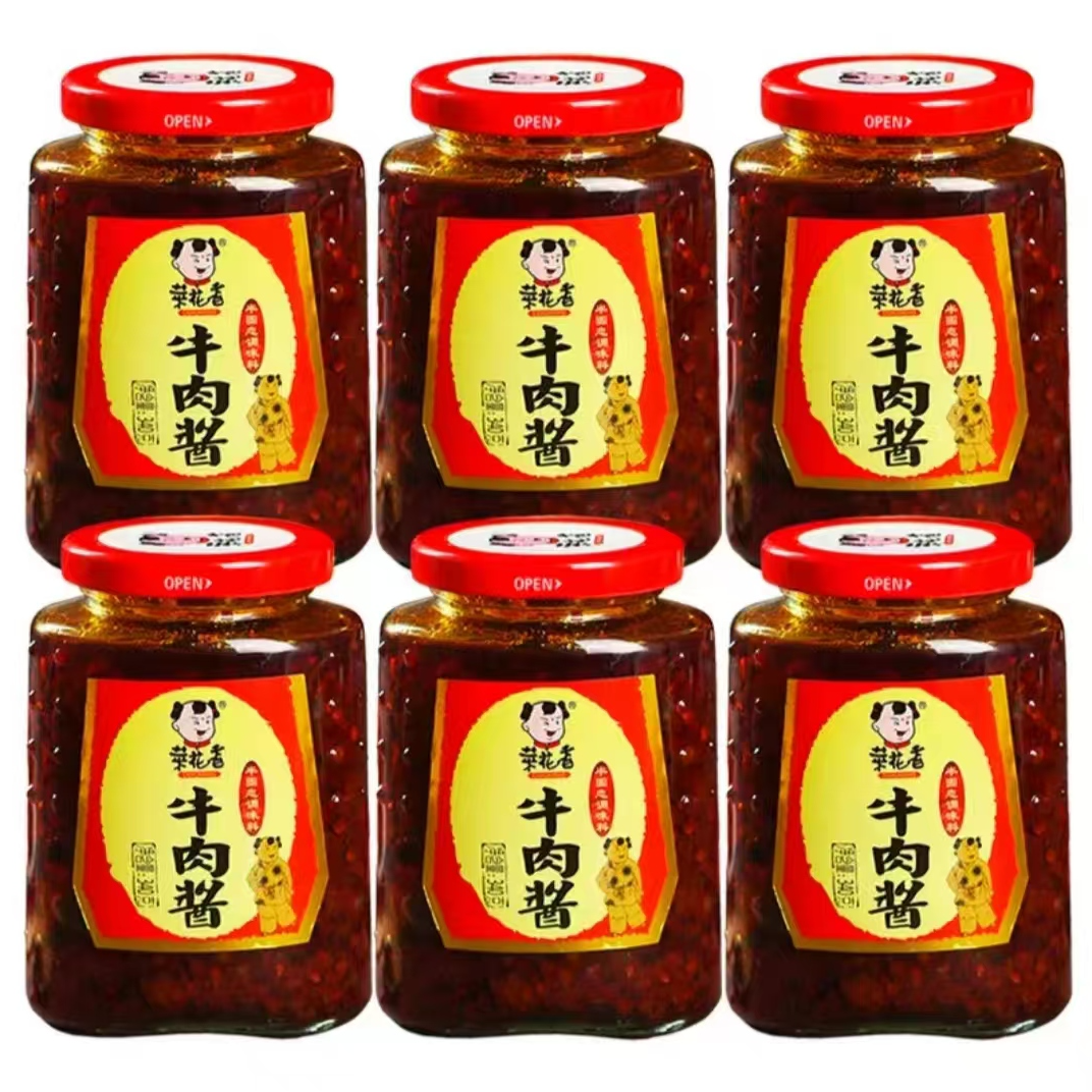 菜花香 牛肉酱340g下饭菜下饭酱香辣酱拌面酱拌饭酱油辣子辣椒酱