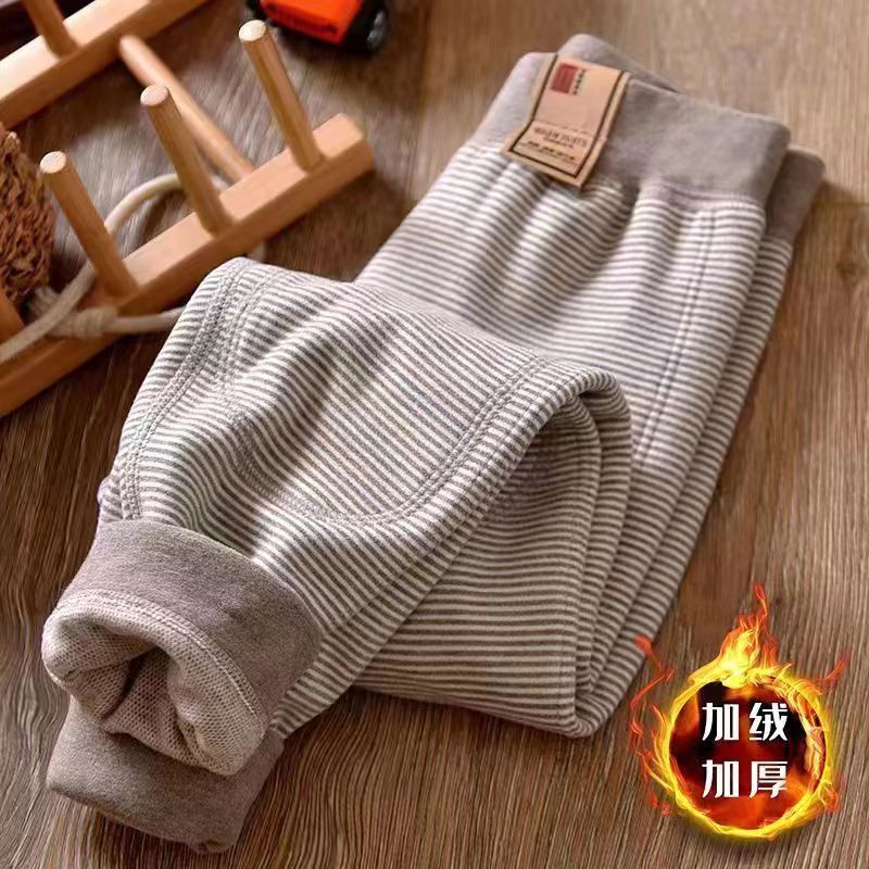 校服神器德绒发热儿童加绒保暖裤中大童男童秋冬季打底裤加厚秋裤