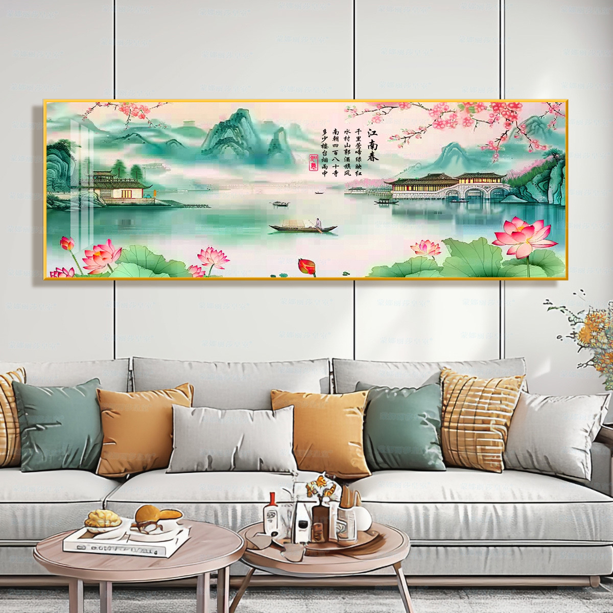 【450】江南春十字绣大格四股175×65（进口棉布）