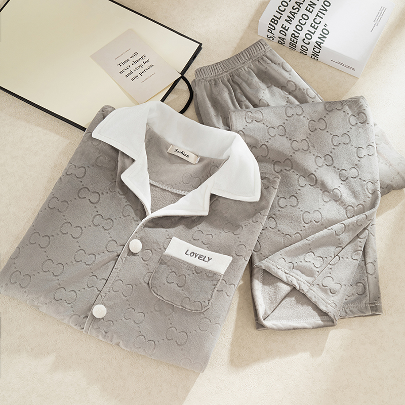 【简约字母】双面海岛柔 超柔 男士字母印花 中厚款秋冬家居服 睡衣