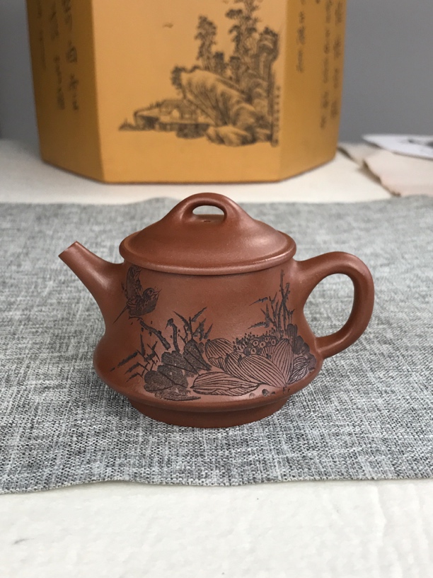 紫砂饮瓢壶紫砂壶容量160cc底槽清全手工手制茶具纯手工茶壶牛盖