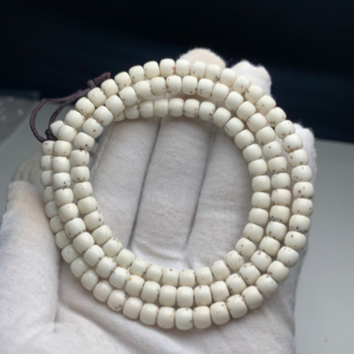 [DADONG] 【臻品】星月菩提-海南石玉料同枝果-6*5mm数星星款长串