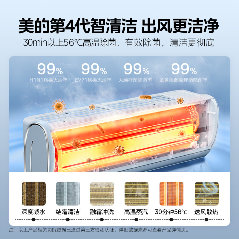 【优优】大1.5匹挂式空调新一级能效冷暖两用家用卧室变频节能