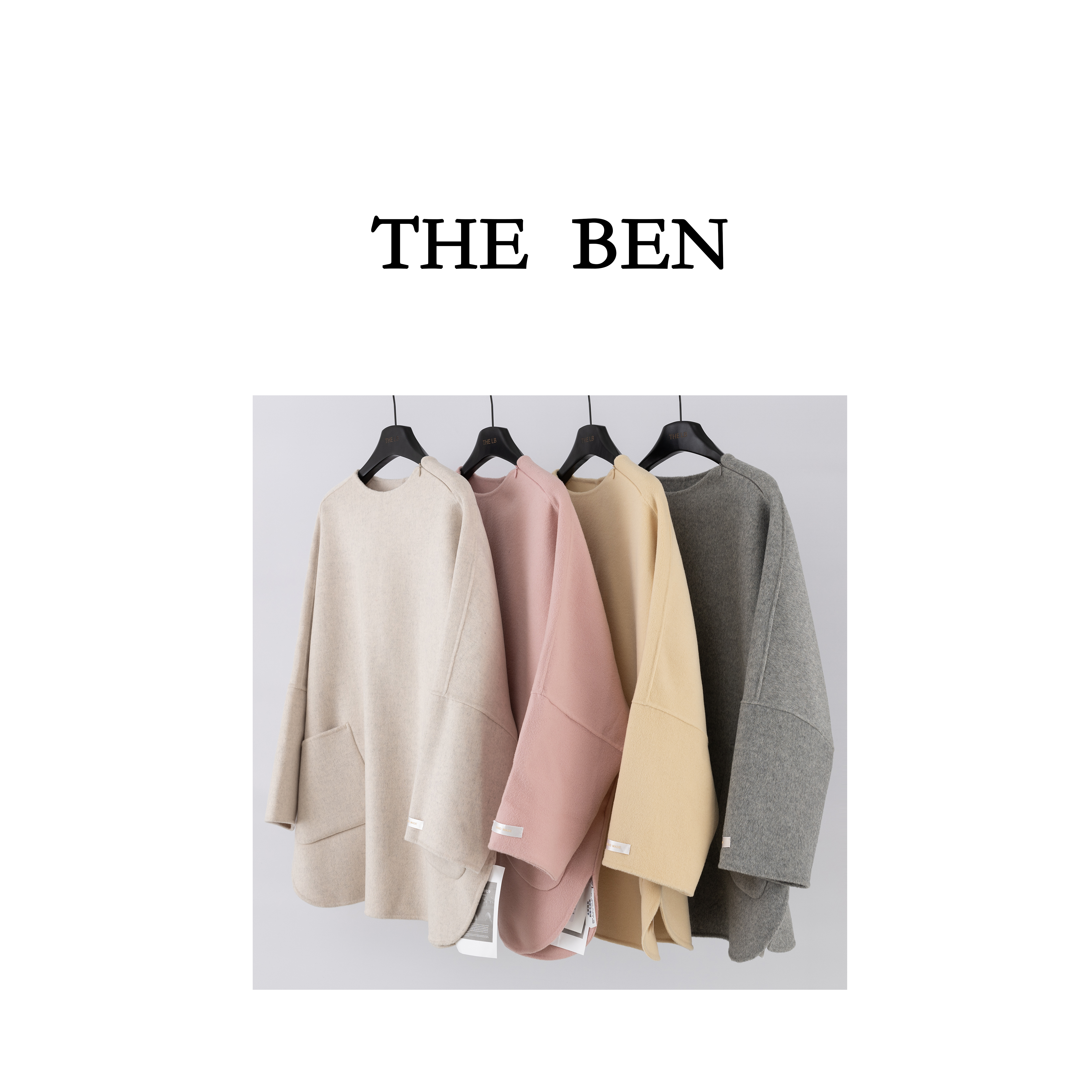 THEBEN福利款2024新品 时尚休闲百搭中长款羊毛大衣d027