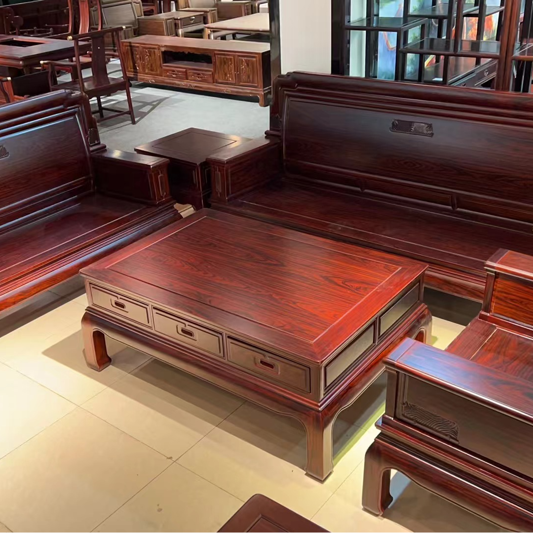 大叶酸枝风生水起沙发客厅组合家具长四米宽3米