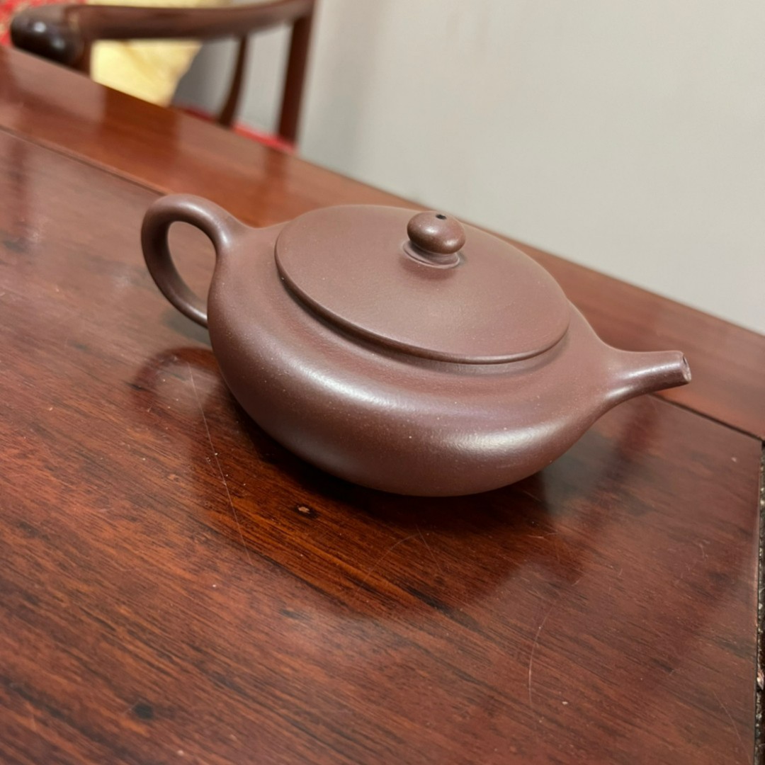 黄龙山原矿手工紫砂壶扁晨