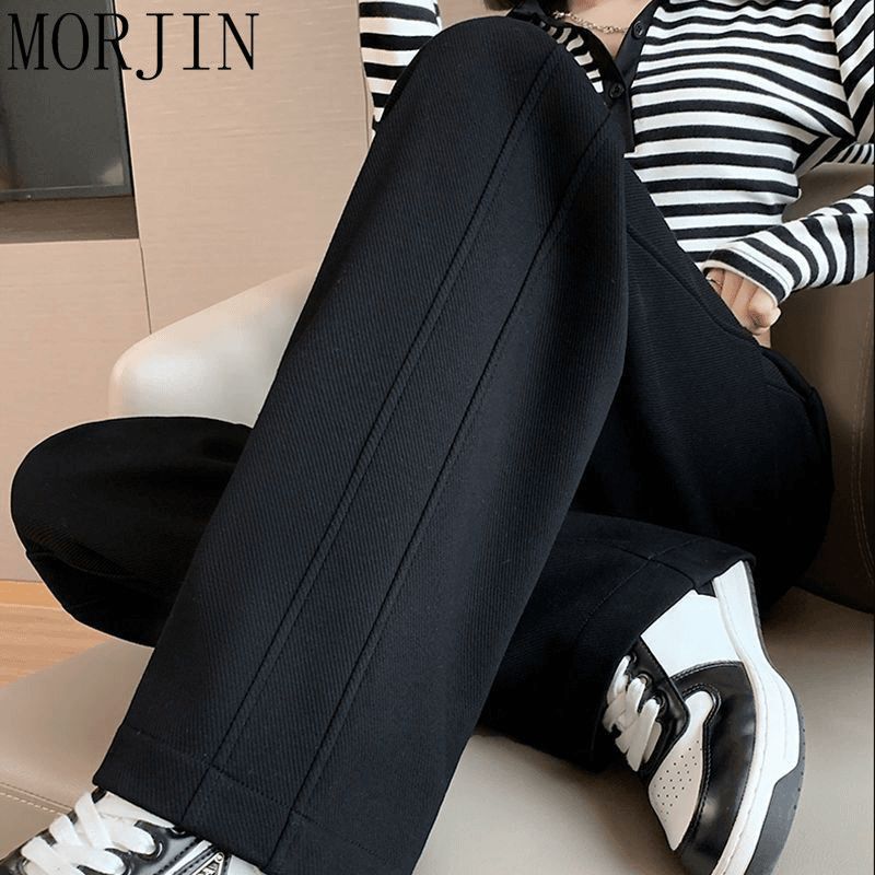 胖大码运动裤女秋冬高腰垂感宽松直筒休闲卫裤香蕉阔腿!·