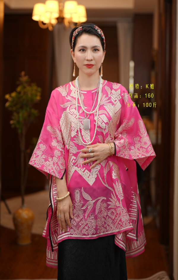 【K】新中式重工刺绣纱衣中长款风衣外套KX06051401~后衣长90起