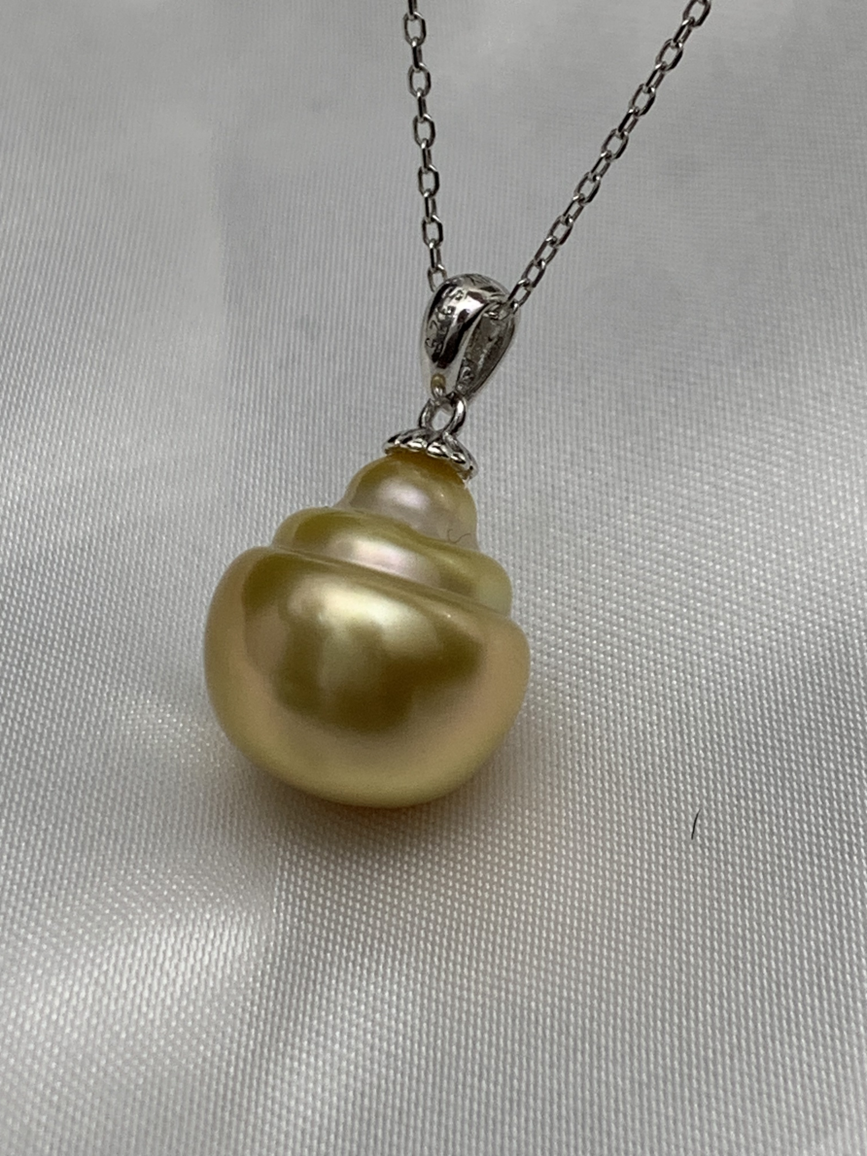 天然海水葫芦金珠吊坠13-14mm个性款设计风格