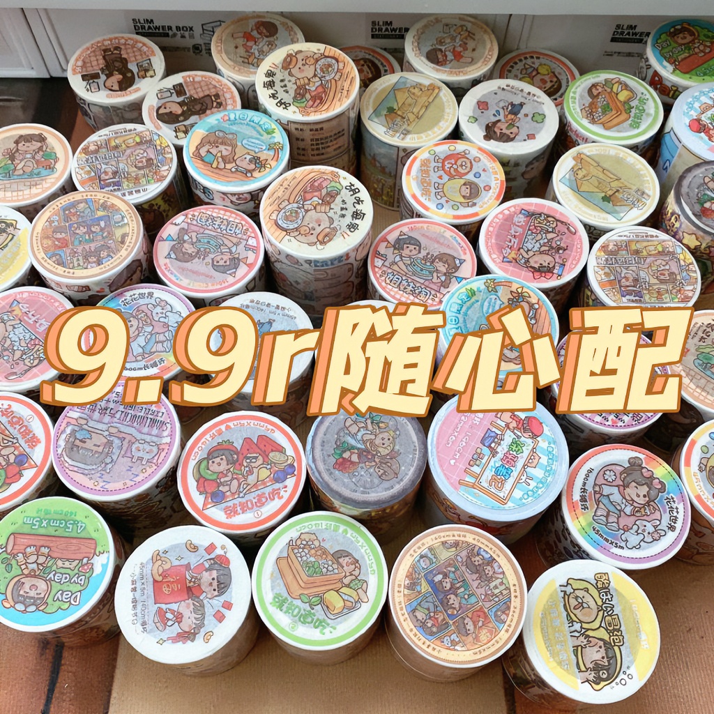 手帐随心配可许愿小麻薯多胶带多贴纸可避雷咕卡便宜肉球古风包邮