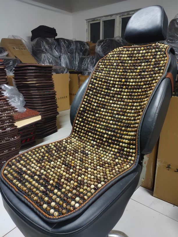 高档皮边款菩提前座连体小蛮腰坐垫腰靠汽车家居座垫四季按摩透气