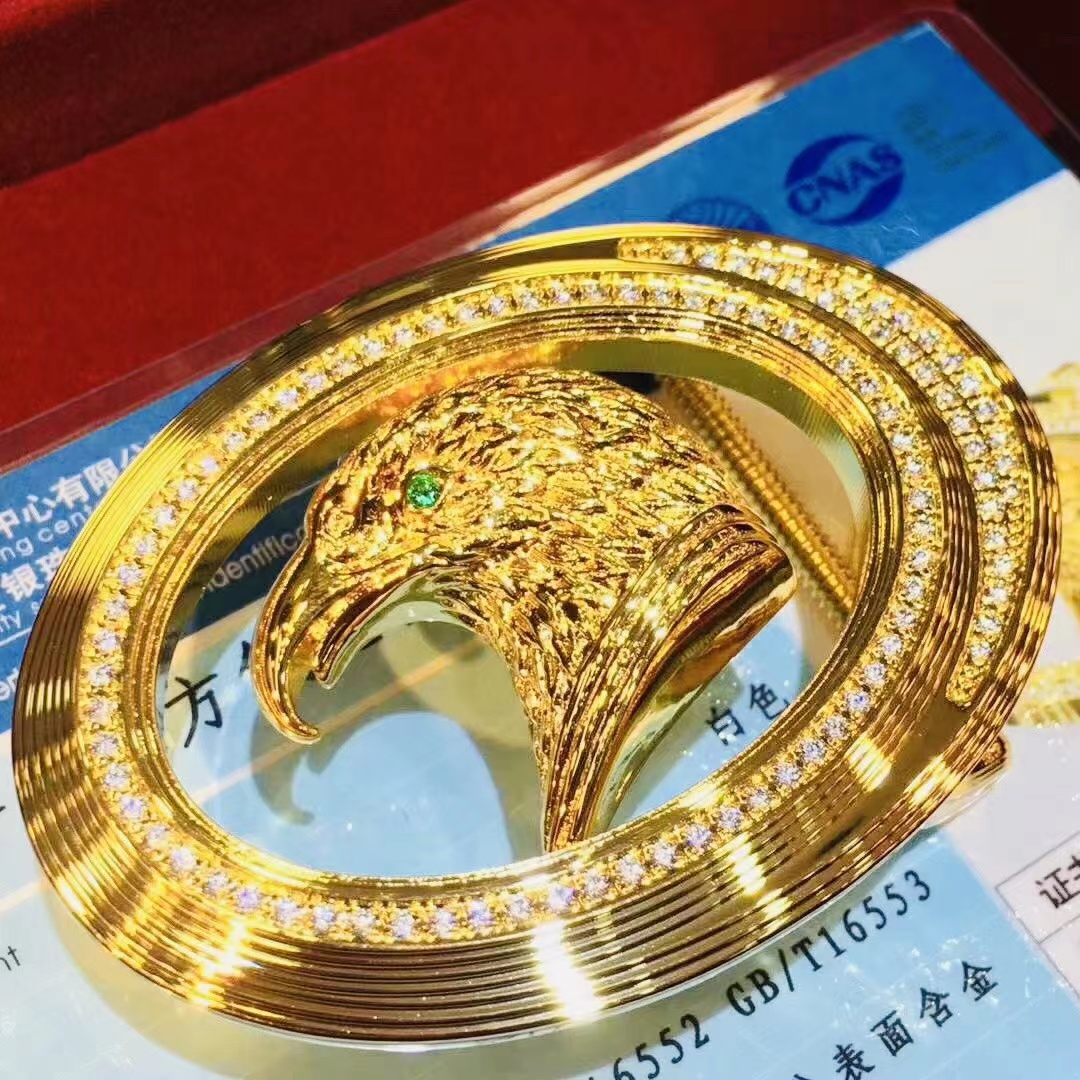 高档鳄鱼皮带尼罗全手工缝制搭配24K包金工艺扣男士皮带时尚休闲