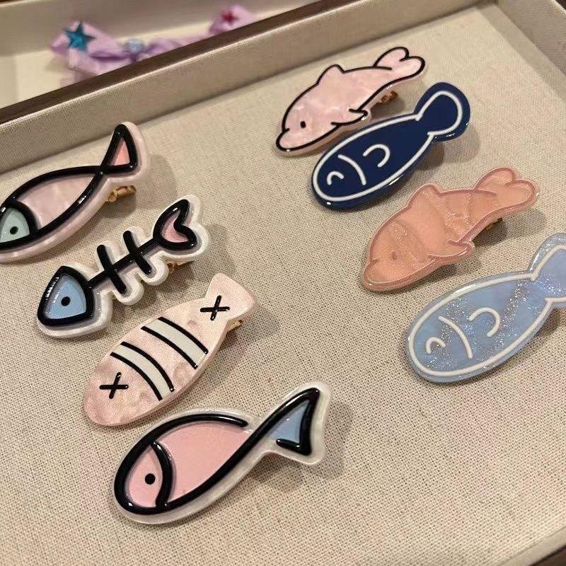 少女感海洋系列发夹可爱小鱼干小海豚刘海夹侧边夹元气发饰头饰女