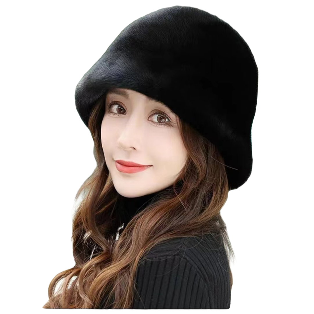 百搭网红帽子时尚百搭保暖黑色女士秋冬季冬天加厚韩版加绒