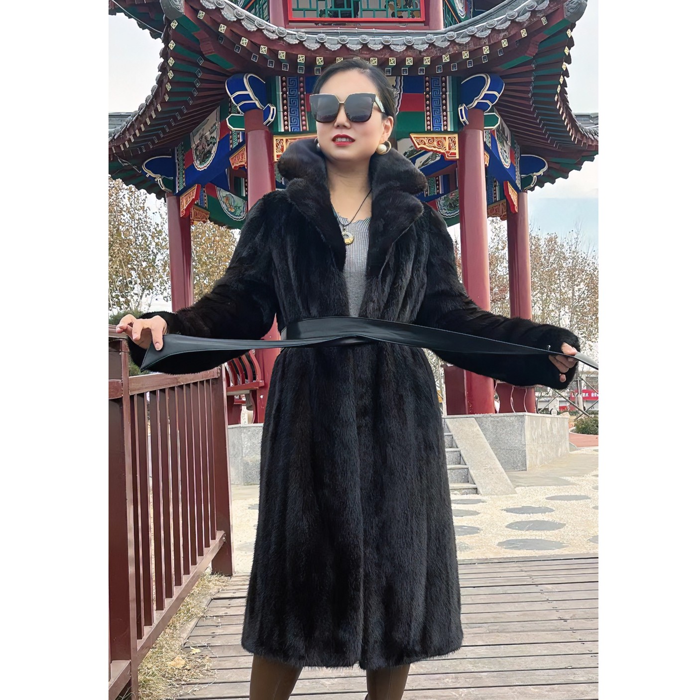 100-110长进口皇冠深咖色 西装领 女款显瘦中长款设计师气质休闲