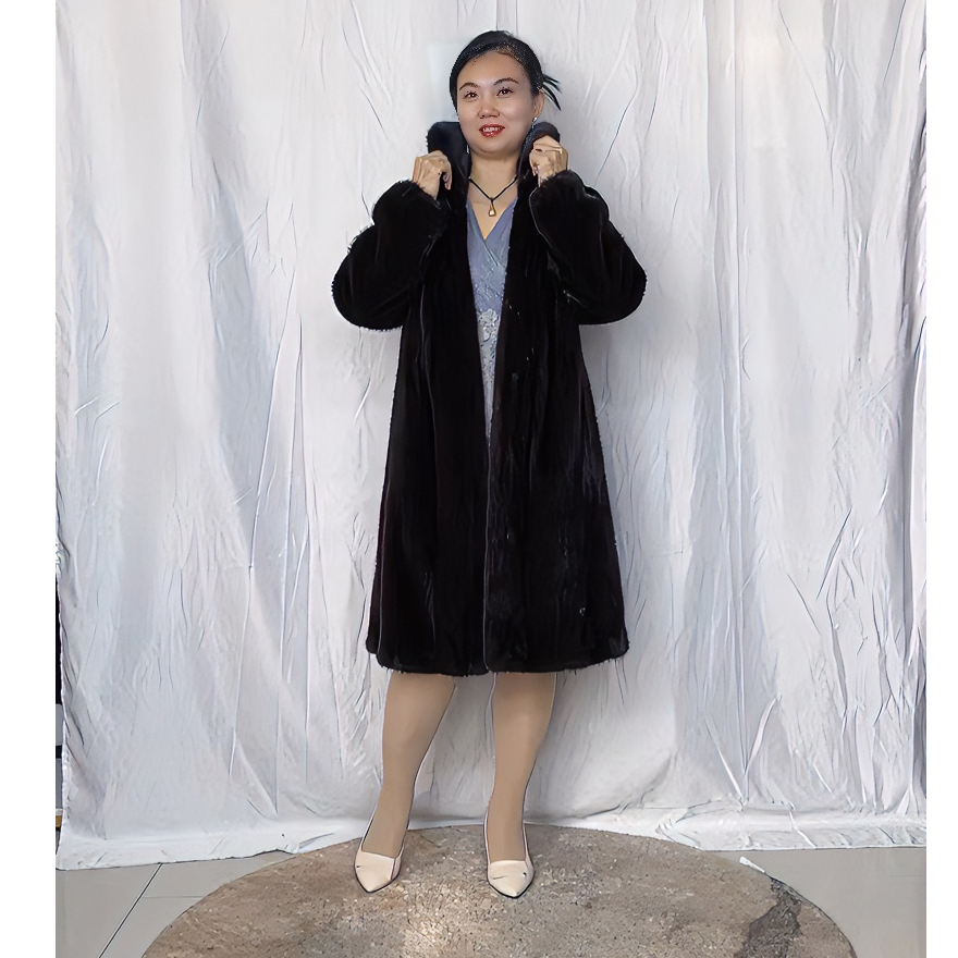 100长方领 深咖色抽刀时尚气质宽松显瘦设计师中长款秋冬冬季