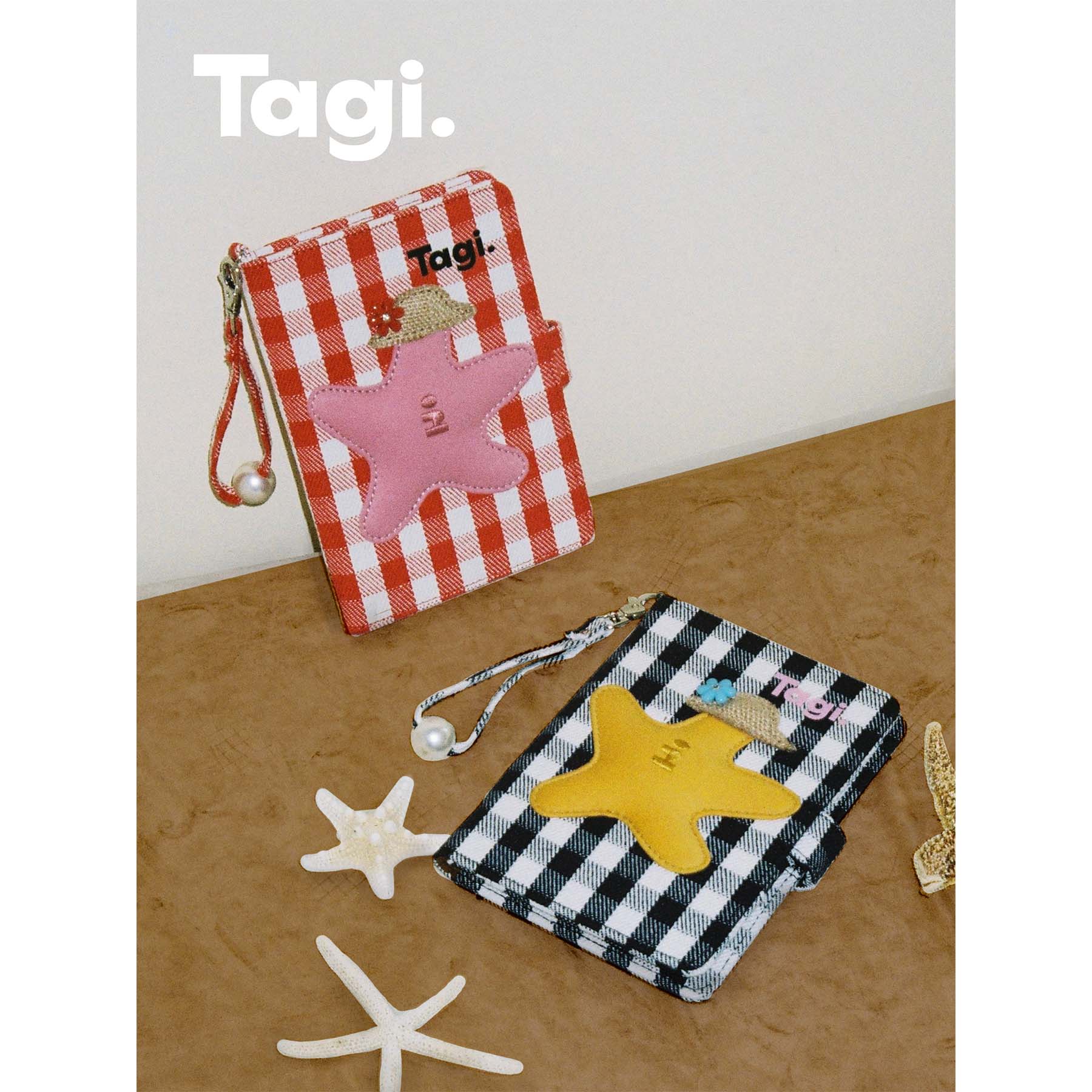 Tagi.《塔皮星》彩色格纹护照夹 《苹苹安安》护照收纳包【达人专属】