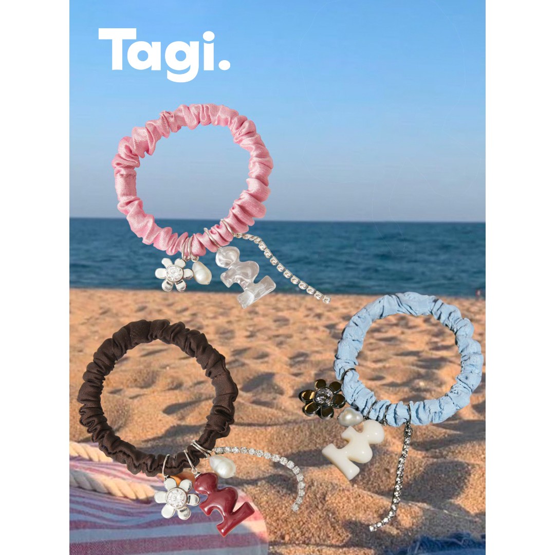 Tagi.《i》想象流苏花园亚克力百搭小众气质可爱大肠发圈时尚超仙