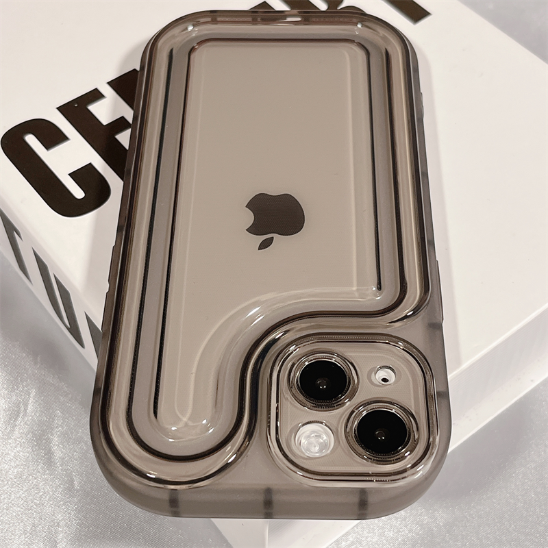 简约高级感透明气囊适用iPhone14Promax苹果13手机壳12情侣11新款