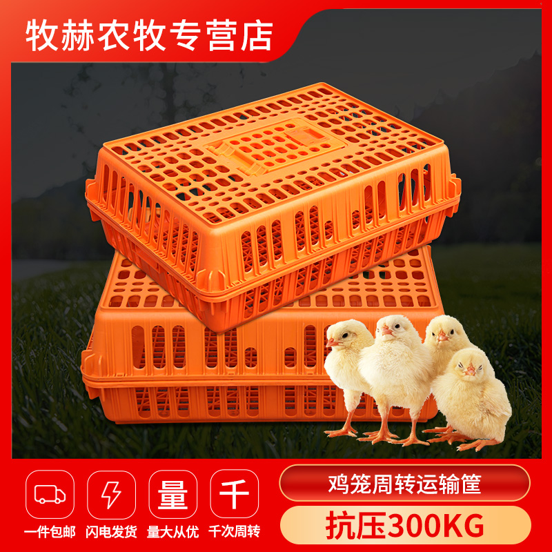 鸡笼周转箱鸡筐长途运输筐养殖塑料家用鸡鸭鹅鸽子家禽运输笼鸡笼