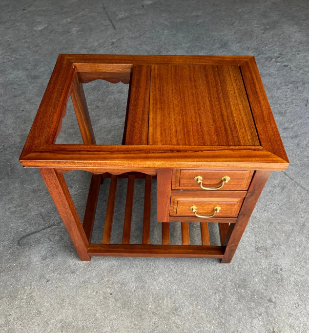 黄檀实木烧水茶水柜餐边柜新中式卯榫简约柜子整装茶柜储物柜