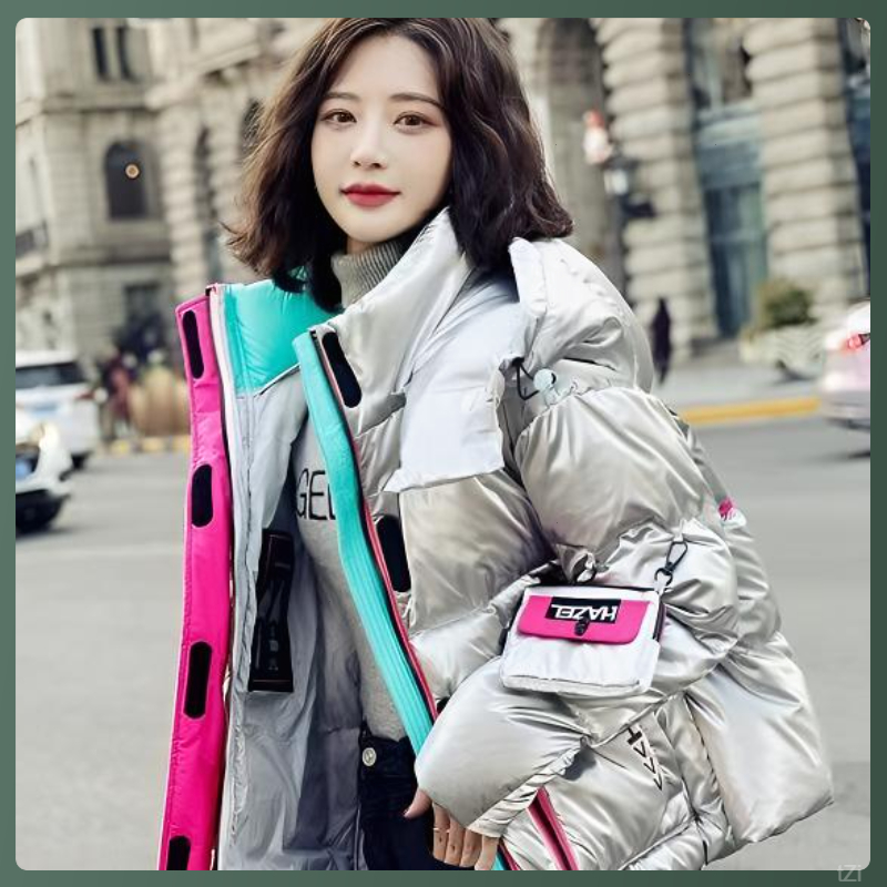 秋冬爆款保暖百搭冬季白鸭绒免洗加厚时尚洋气羽绒服女短款宽松