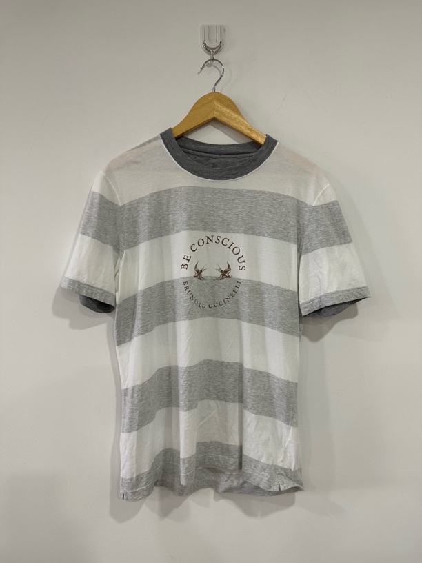 99新  Brunello Cucinelli 条纹短袖 L 99新