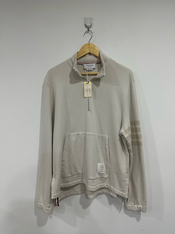 全新未使用 THOMBROWNE Tb 米色半拉链外套 全新带吊牌 3码