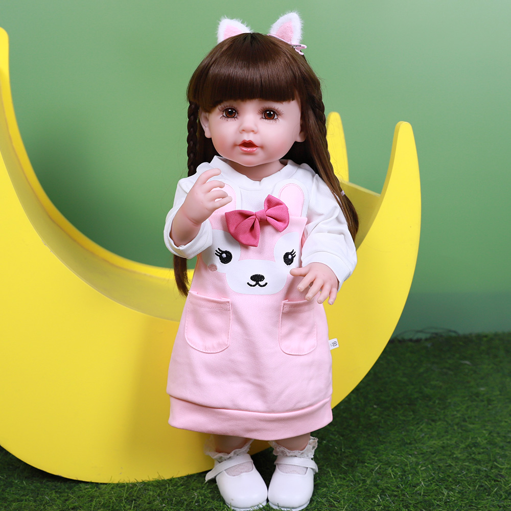 喵喵40cm-60cm 高彩手工可水洗微笑换装仿真娃娃陪伴生日礼物