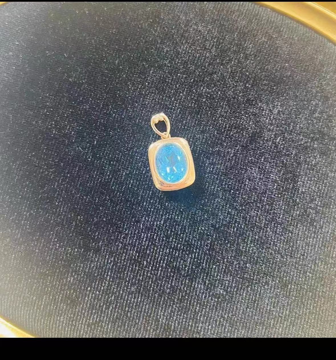 【月下高定珠宝】18k金 k玫托帕石吊坠（不含链）