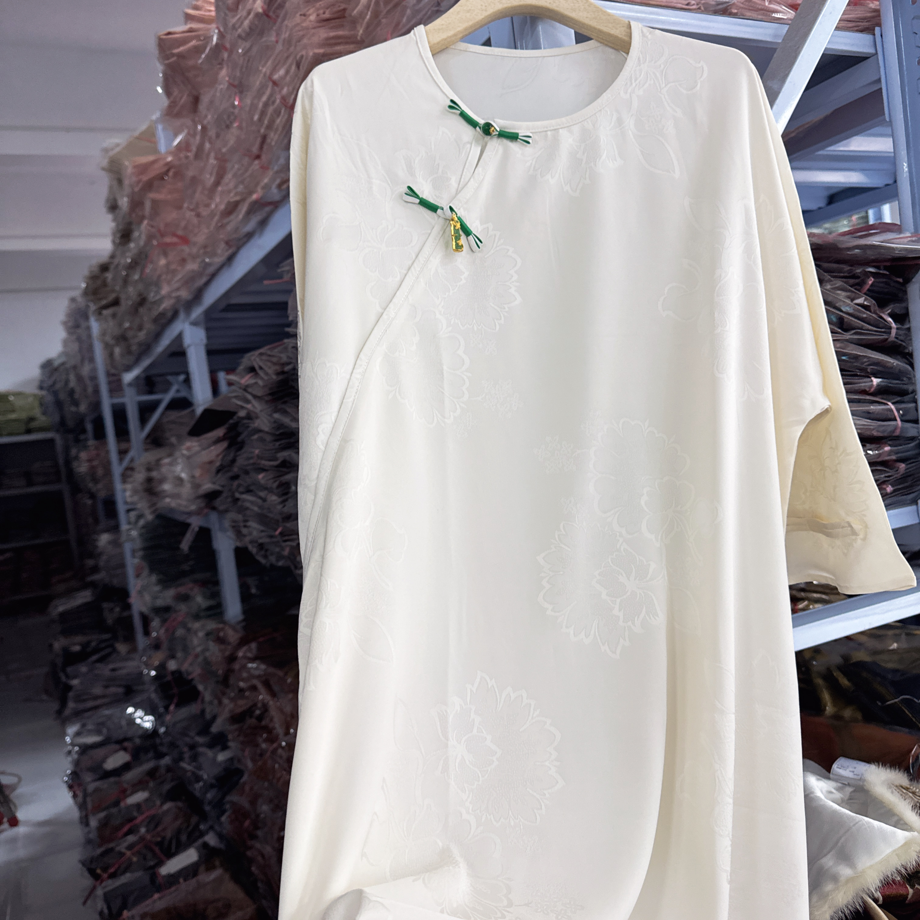 8112款新中式连衣裙【白鹭】