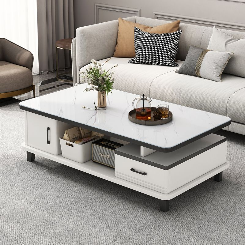 【波然家具】家用轻奢钢化玻璃茶几小户型客厅欧式简约茶桌可伸缩