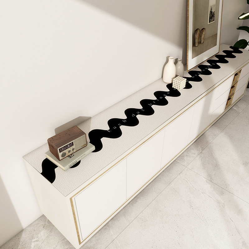 轻奢感电视机柜桌垫鞋柜防水防油免洗防烫餐边柜玄关台长条面垫