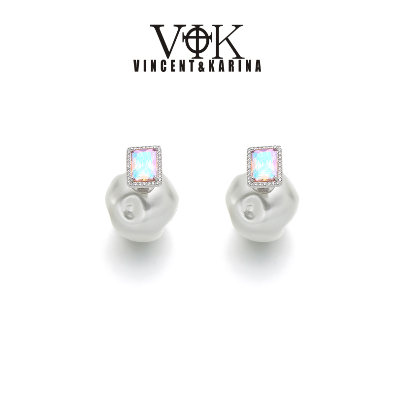 VINCENT&KARINA 铜合金耳饰 【田园拾光】待花开时光褶皱感耳环