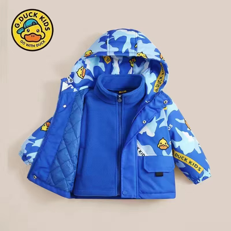 小黄鸭冲锋衣两件套加棉