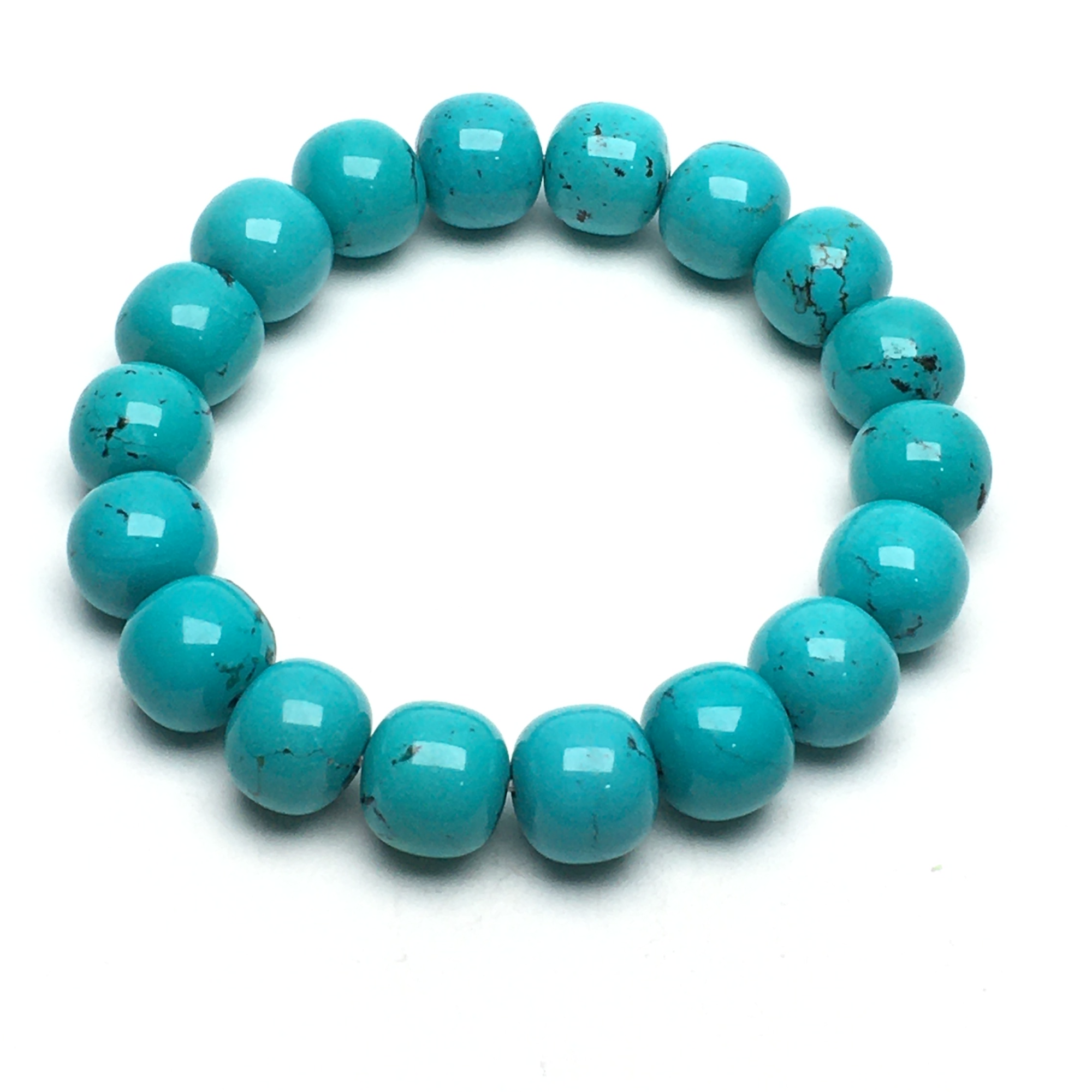 G539号拍品湖北松高瓷蓝手串 尺寸12 克重37g