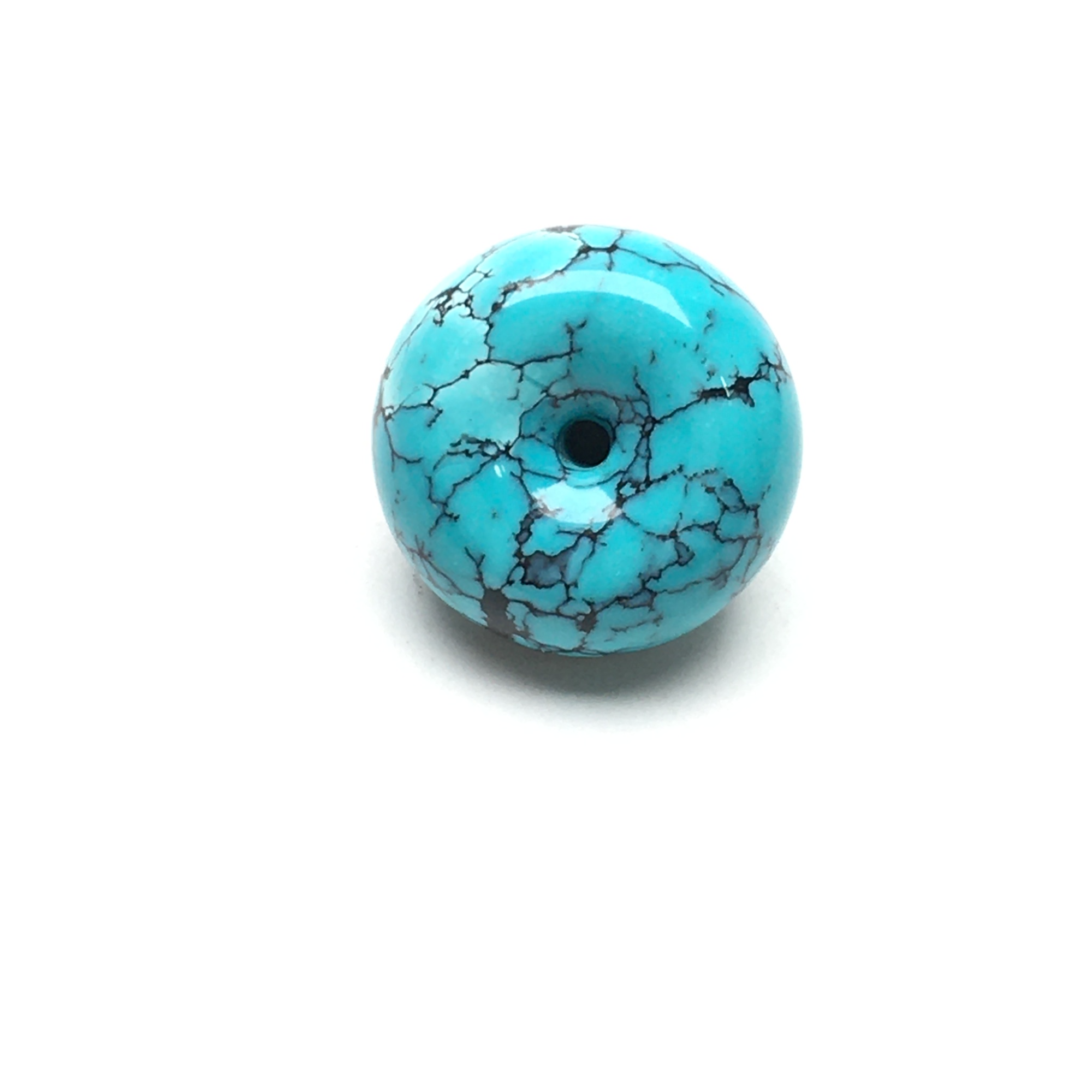 G648号拍品湖北松高瓷蓝扣子  （尺寸20.6*10   克重6.6）