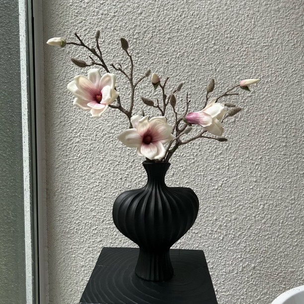 望春 设计师手扎花束美人耸肩粗砂花瓶客厅玄关电视柜餐桌摆件