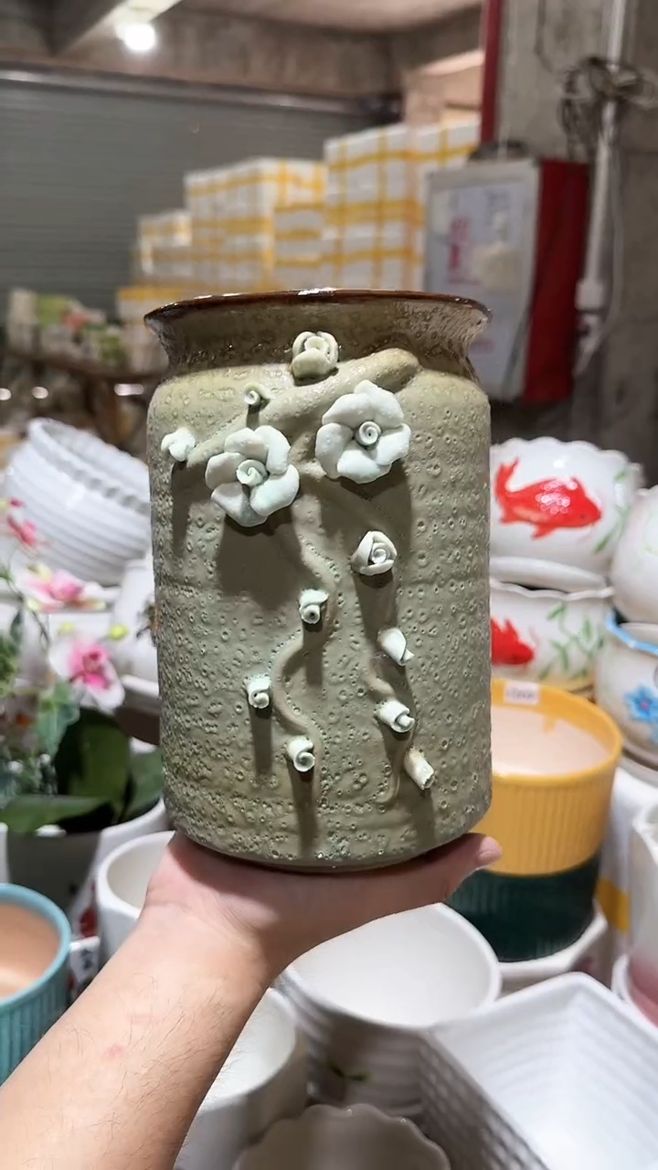 【闪购商品】瓷片高温陶瓷花盆+Z80