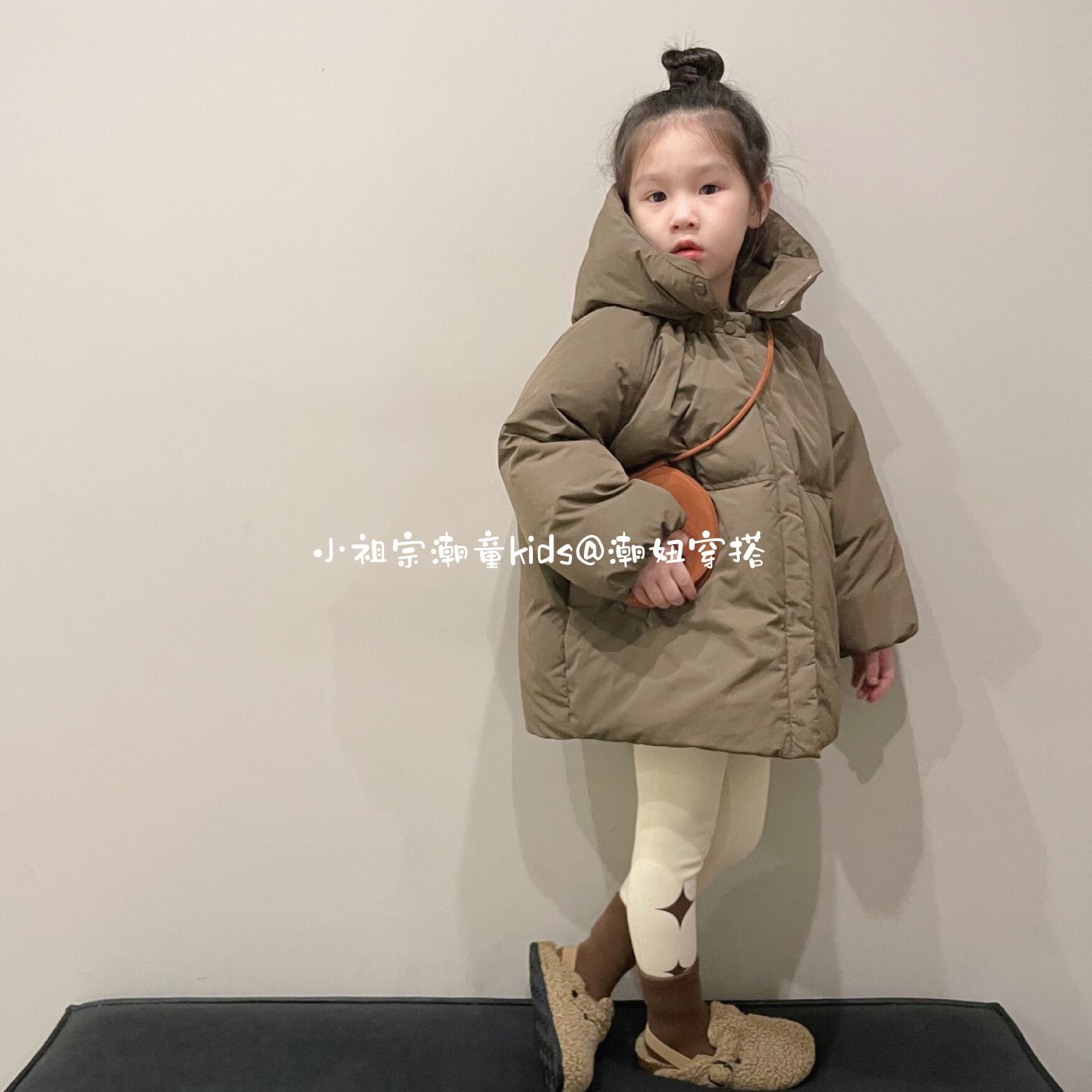 巴拉拉吧韩国童装冬女童连帽棉服儿童韩系洋气女童加厚保暖棉衣女