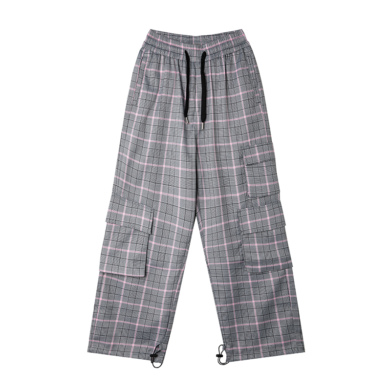 【圈圈专享】33潮牌格子休闲裤T54308164