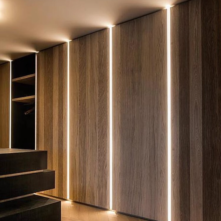 led线形灯明装线条灯嵌入式灯槽铝槽双眼皮吊顶线性灯u型灯带卡槽