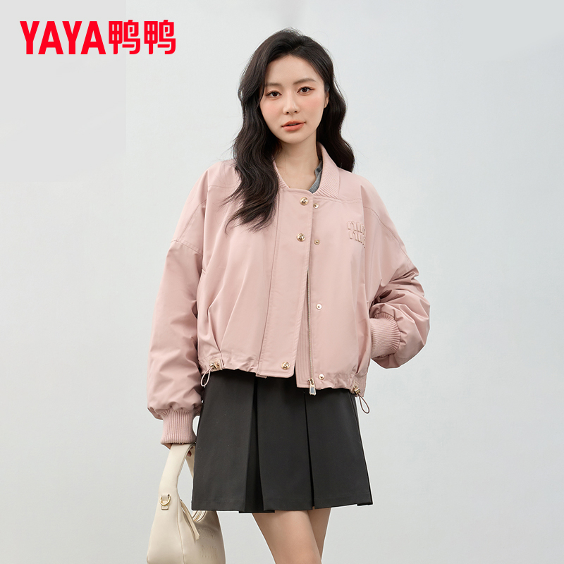 YAYA/鸭鸭羽绒服90绒女休闲百搭简约宽松保暖外套YE4B601095H