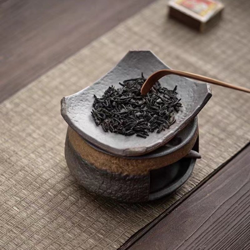 粗陶焙茶炉复古烤茶炉陶瓷茶叶提香器蜡烛加热醒茶器家用茶道配件